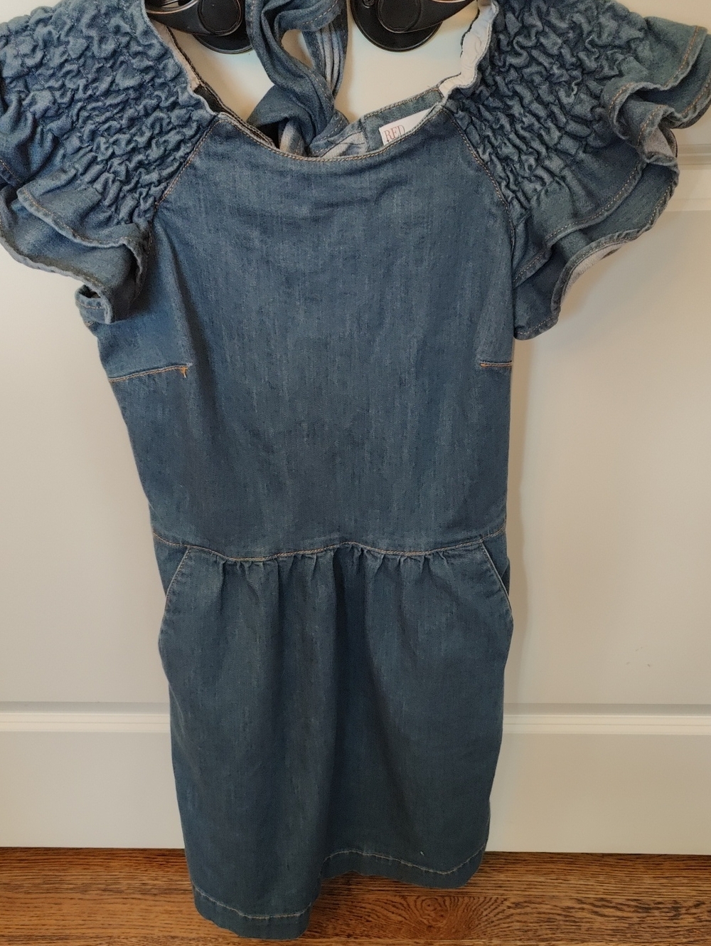 Red Valentino Short Sleeve Denim Dress 6